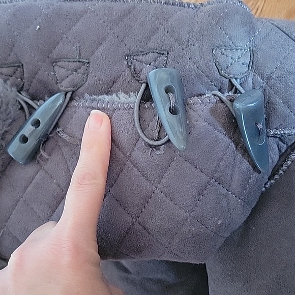 Women's Quilted Grey Boots - Picture 6 of 6